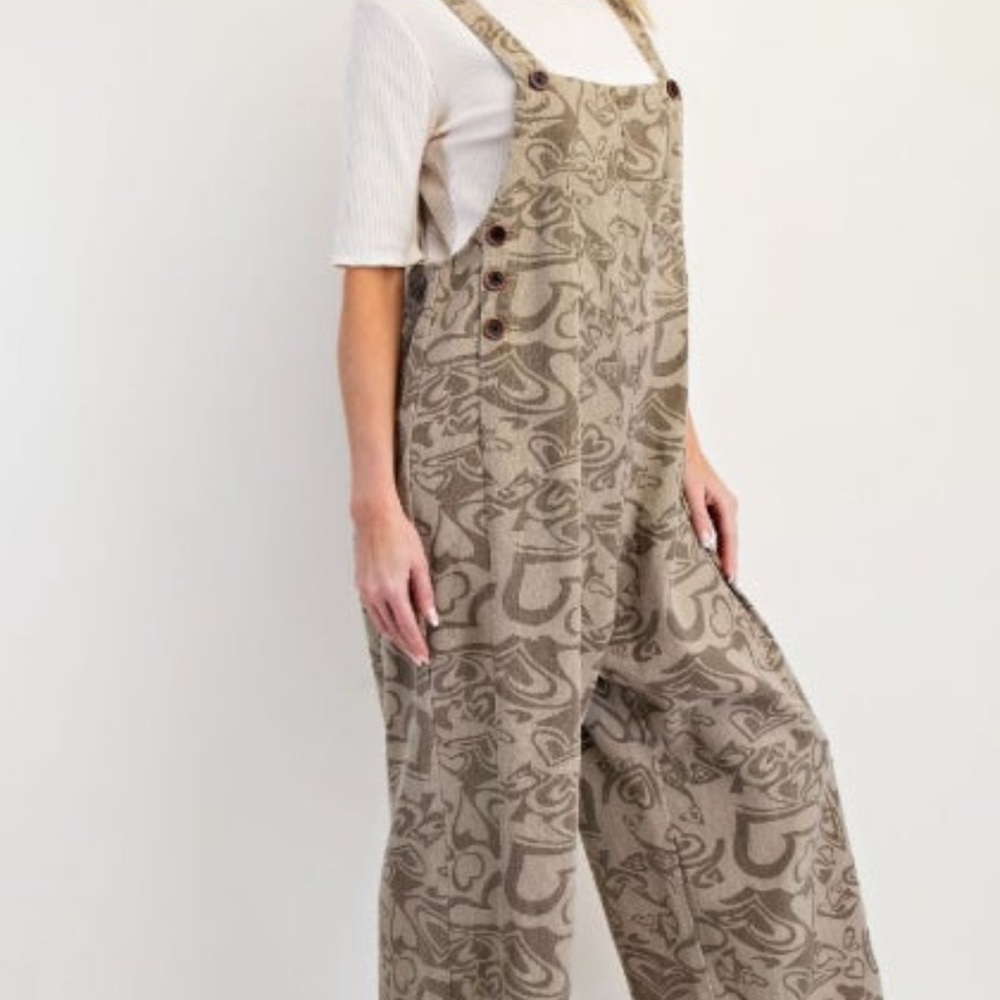 Easel Beige Patterned Jumpsuit - image 5